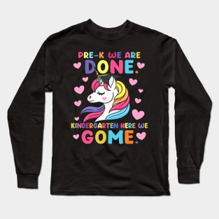 Girls Pre-K Graduation Magical Unicorn Long Sleeve T-Shirt